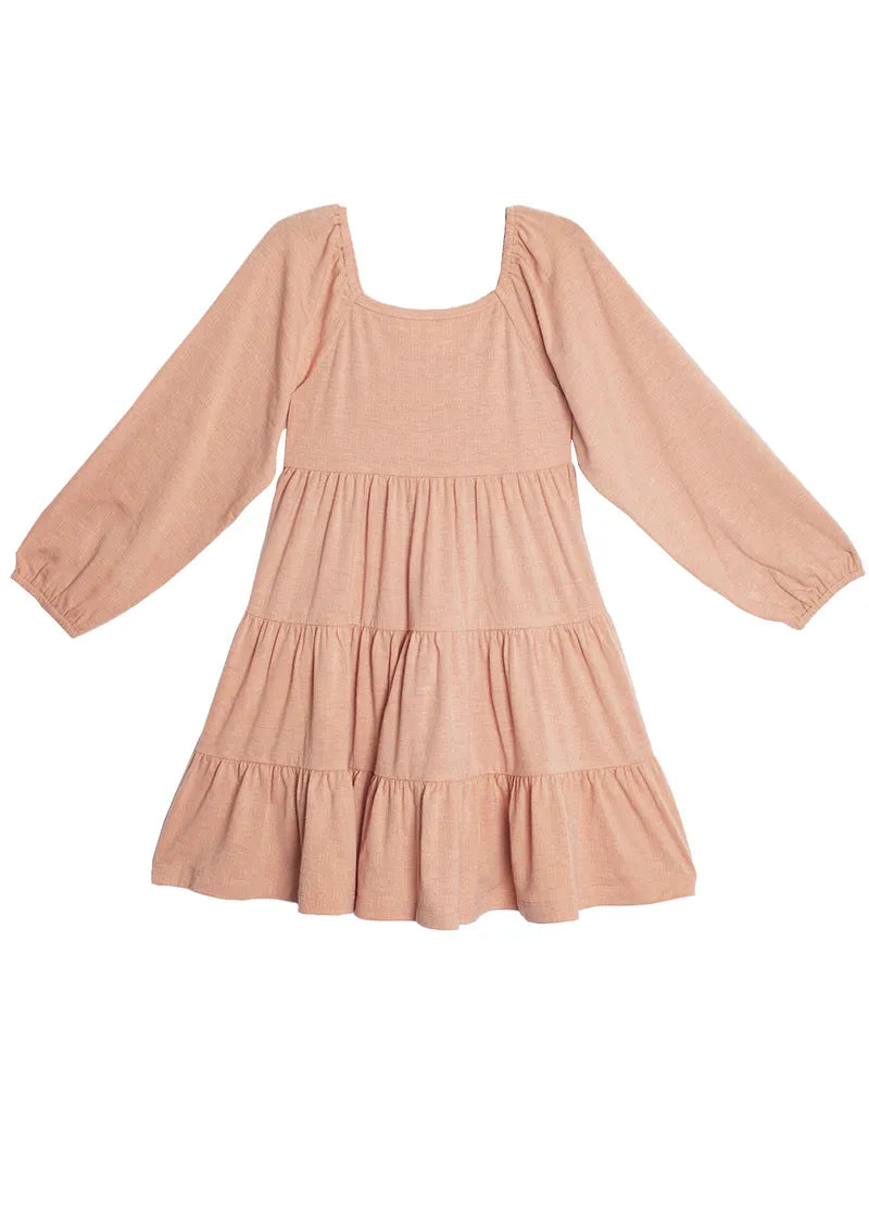 Mabel & Honey - Flower Mae Pink Bow Dress