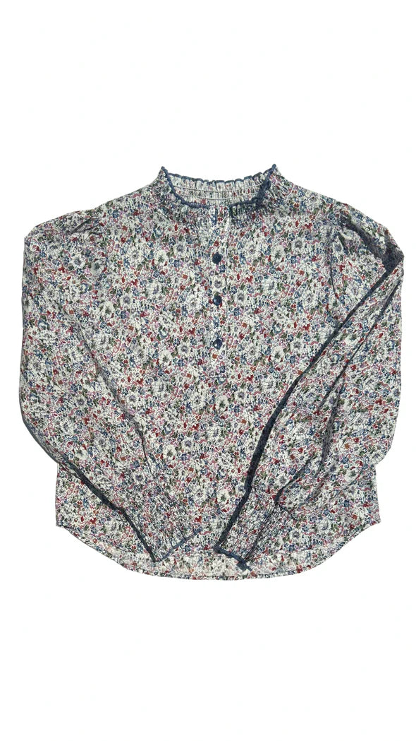 Pleat - Blake Blouse Winter Floral