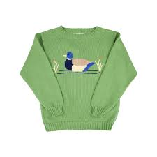 TBBC - Isaac's Intarsia Sweater - Grenada Green/Mallard