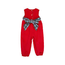 TBBC - Rebecca Romper Sleeveless Corduroy Richmond Red/Prestonwood Plaid