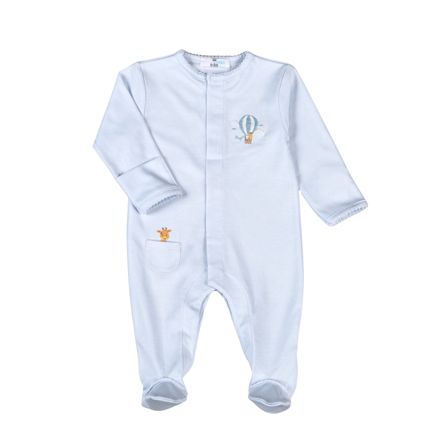 Baby Loren | Blue Balloon Ride Pima Footie