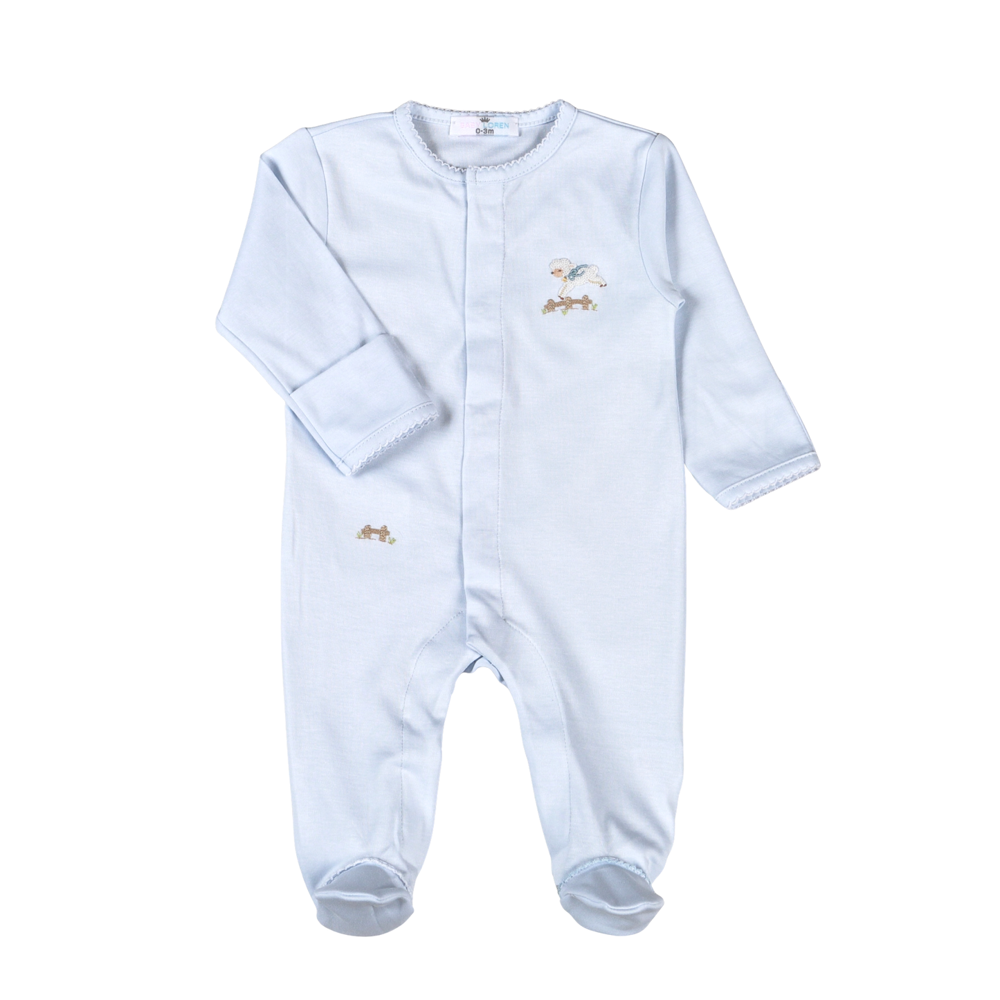 Baby Loren | Blue Baby Lamb Pima Footie