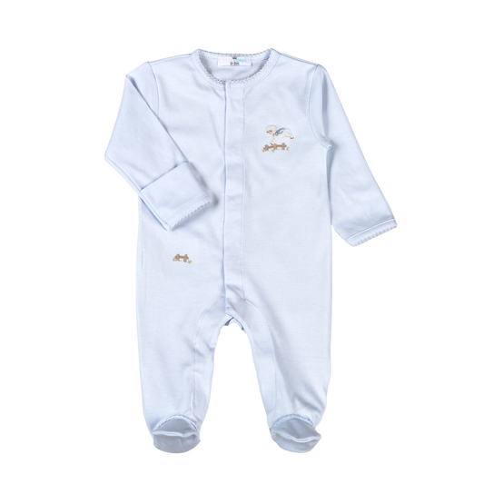 Baby Loren | Blue Baby Lamb Pima Footie