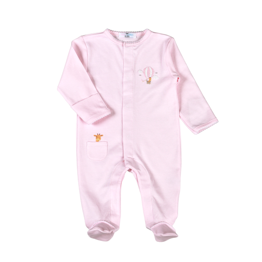 Baby Loren | Pink Balloon Ride Pima Footie