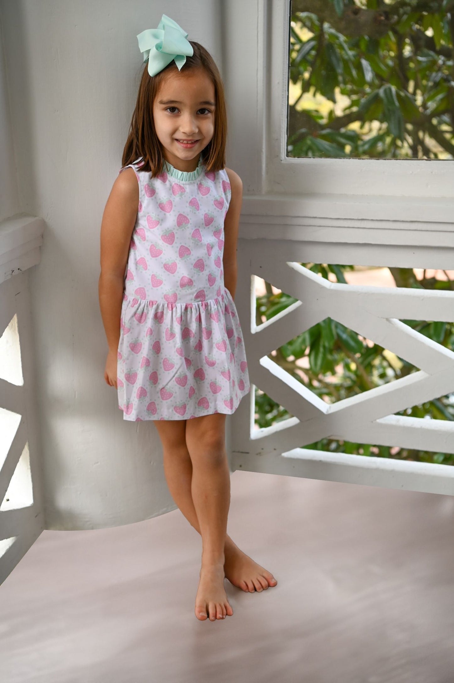 Mint Magnolia - Eleanor Dress Wise Acre Strawberries – Lubberdubber's