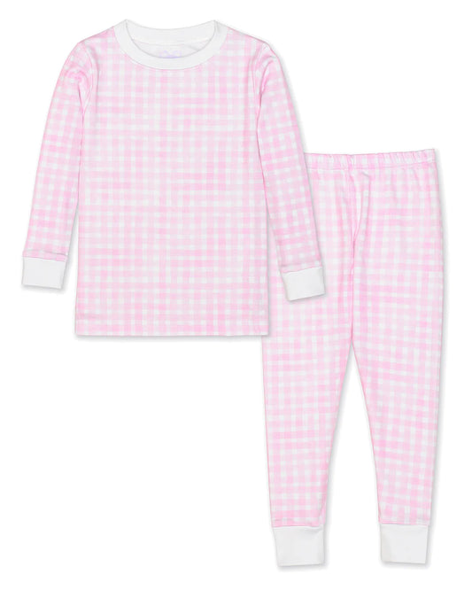 Lavender Bow - Pink Gingham Pajama Set