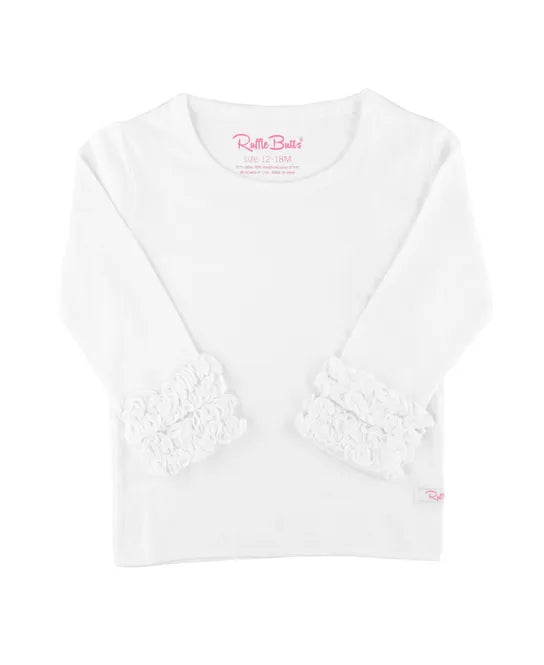 RuffleButts - Layering Ruffle Tee White