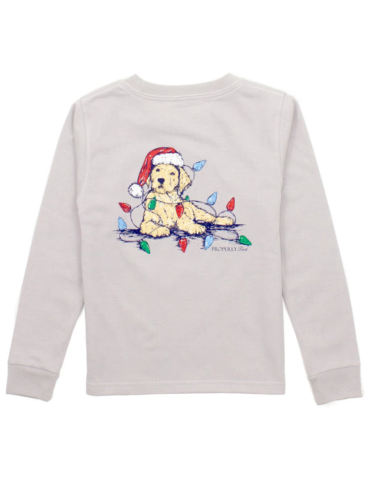 Properly Tied - Santa Paws Ice Grey Tee