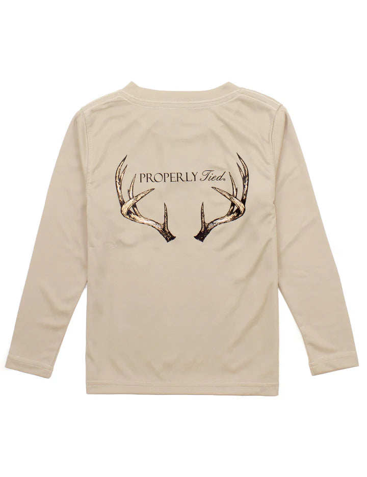 Properly Tied - Performance Tee Vintage Antler Sand