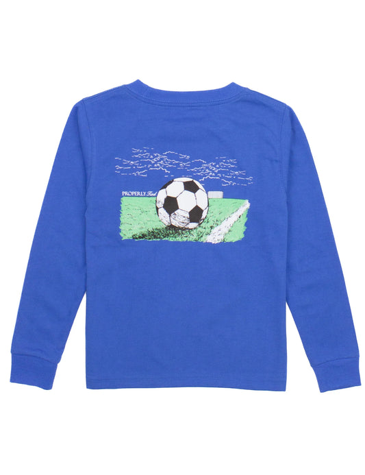 Properly Tied - Soccer LS Bay Blue Tee