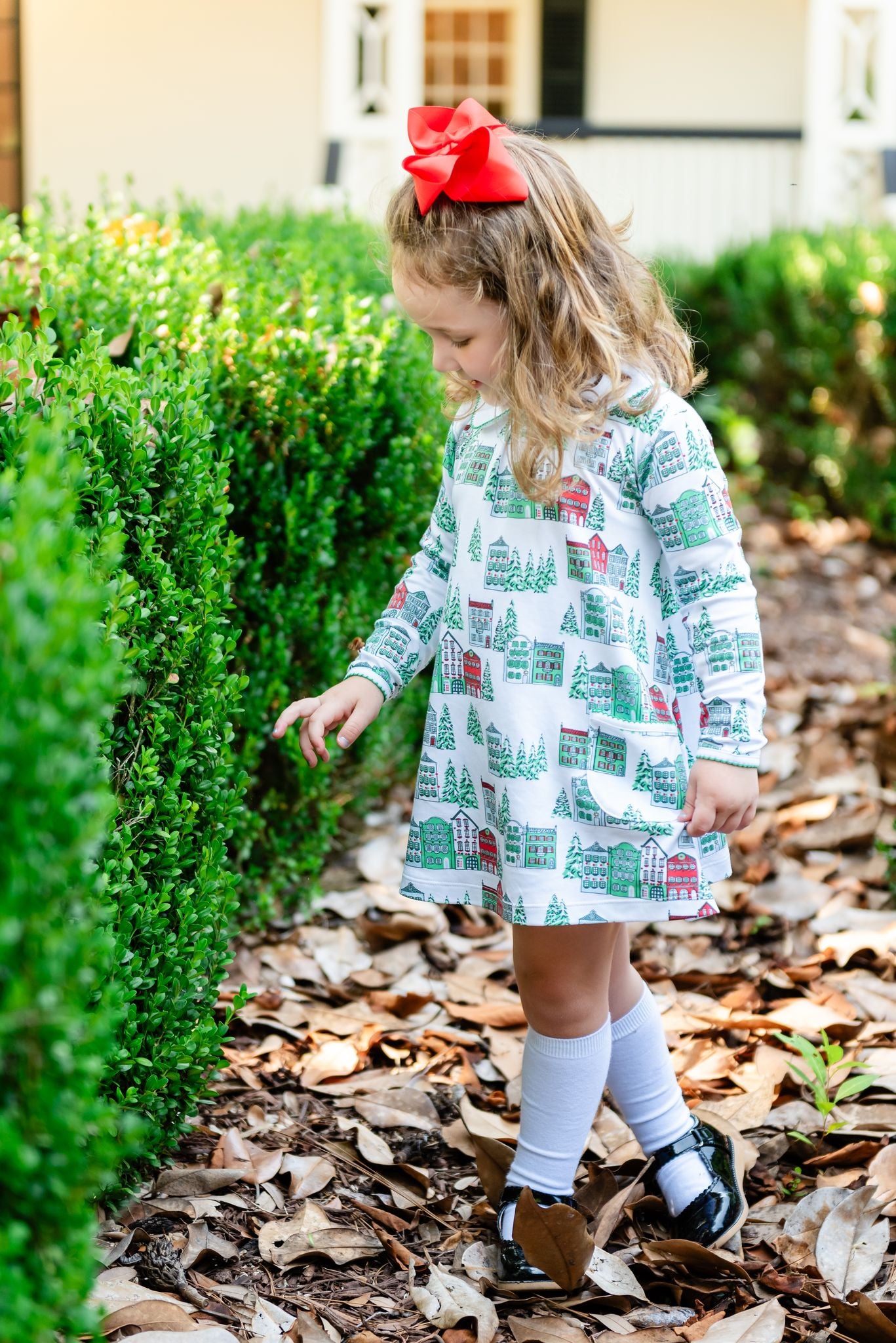 Heyward House - Christmas Houses Twirling Pocket Dress