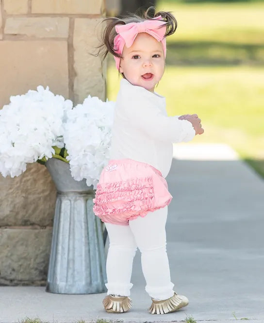 RuffleButts - Layering Ruffle Bodysuit White