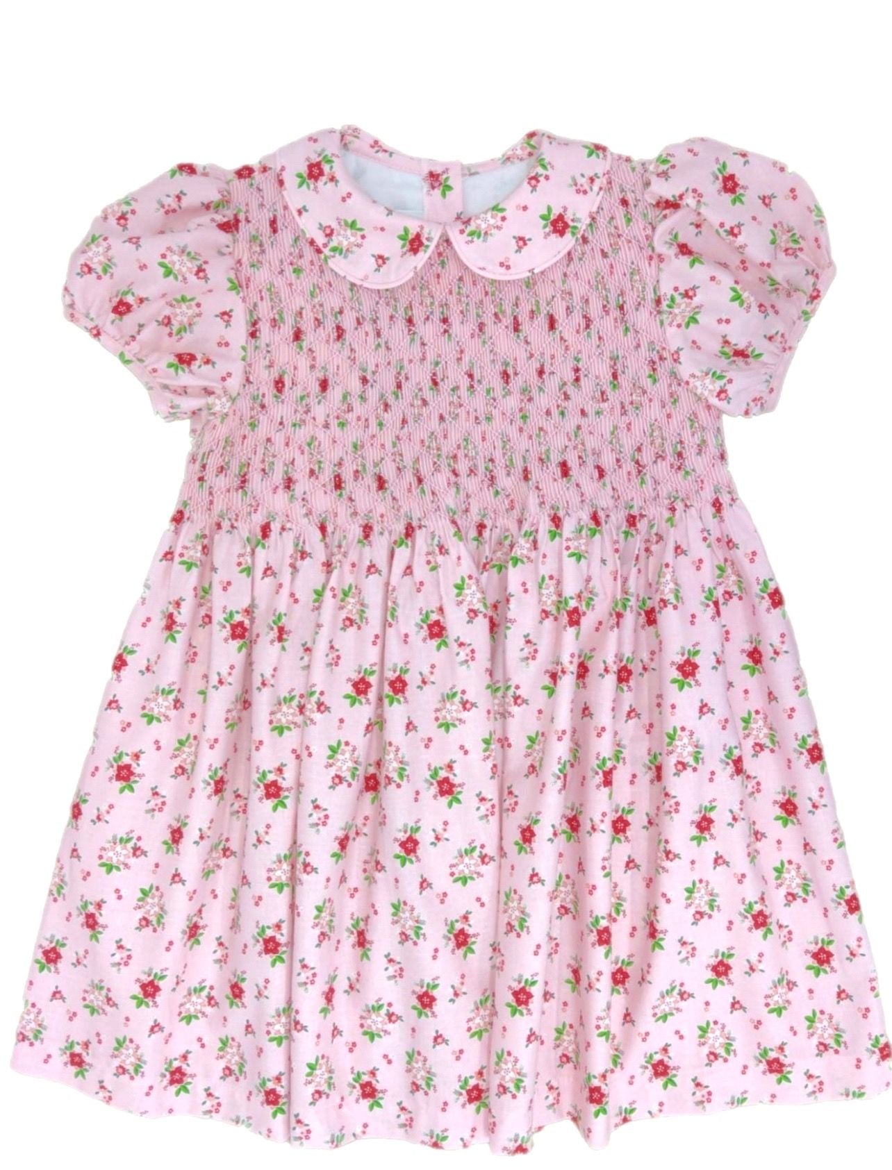 James & Lottie - Christmas Floral Everly Smocked Dress