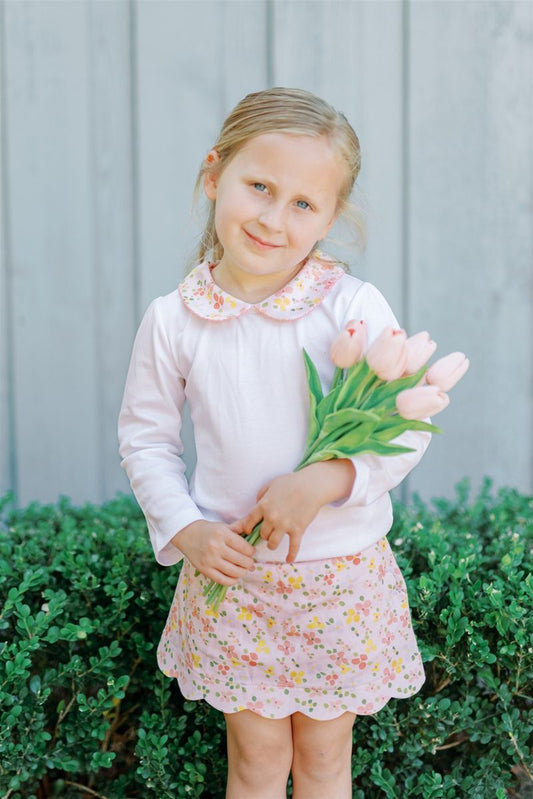 Proper Peony - Betty Floral Scallop Skirt Set