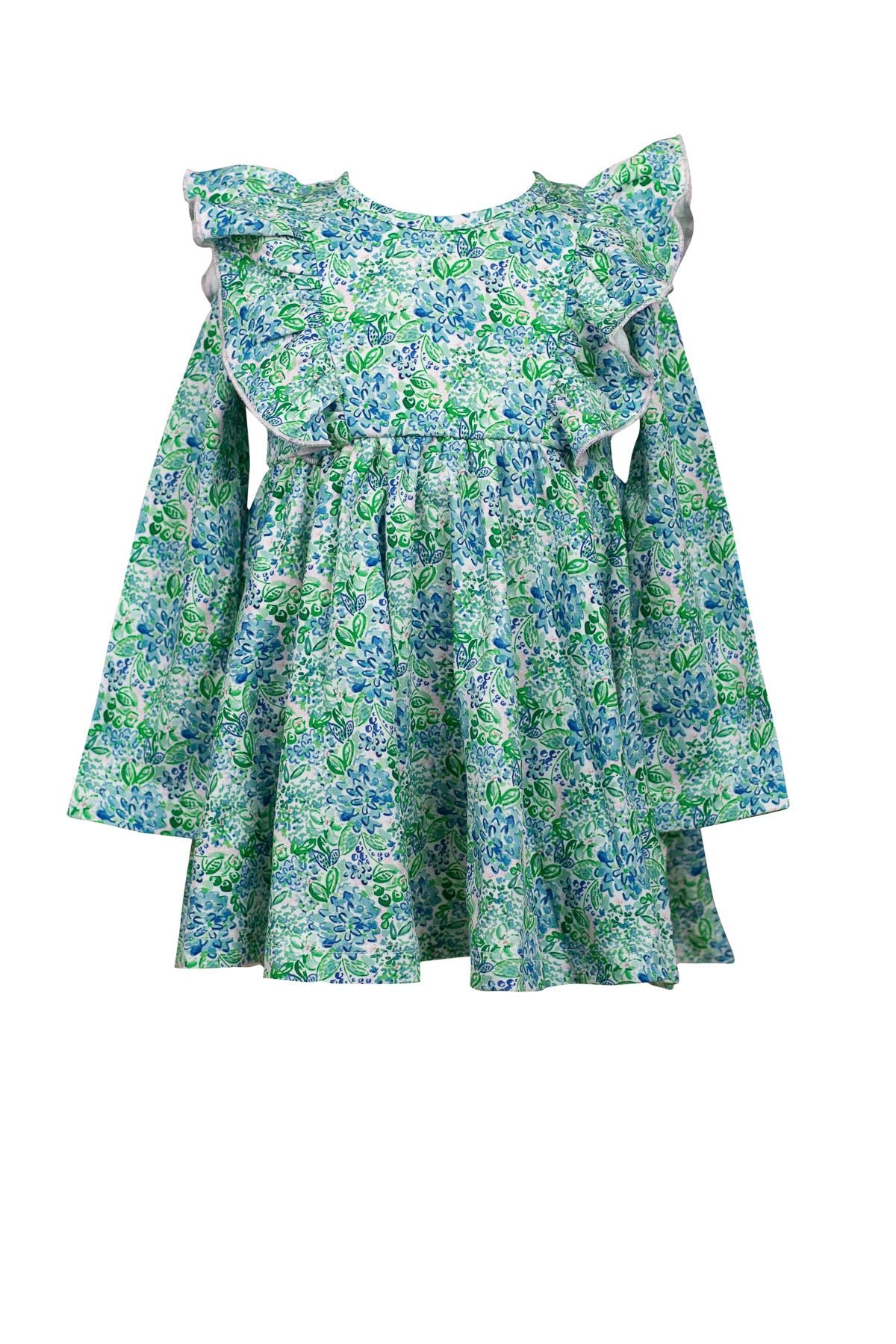 Proper Peony - Blue Aster Twirl Dress