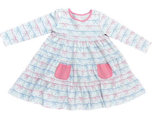 James & Lottie - Simply Sweet Bows Tally Twirl Knit Dress