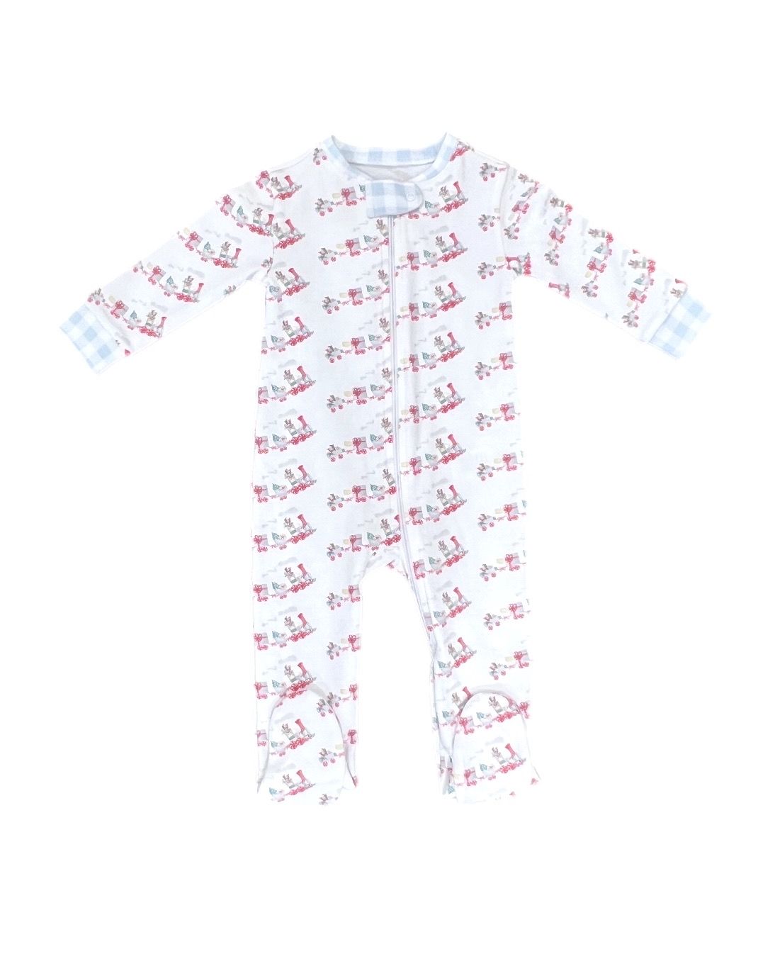 James & Lottie - Christmas Train Boys One Piece Jammies