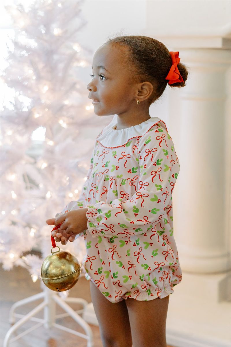 Proper Peony - Holly Bows Girl Bubble