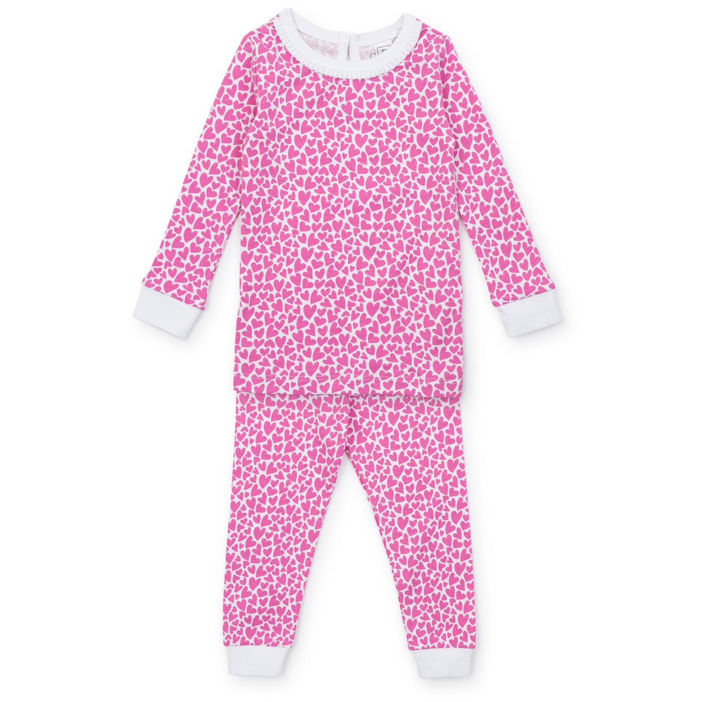 Lila & Hayes - Ava Pajama Set I Heart You Pink