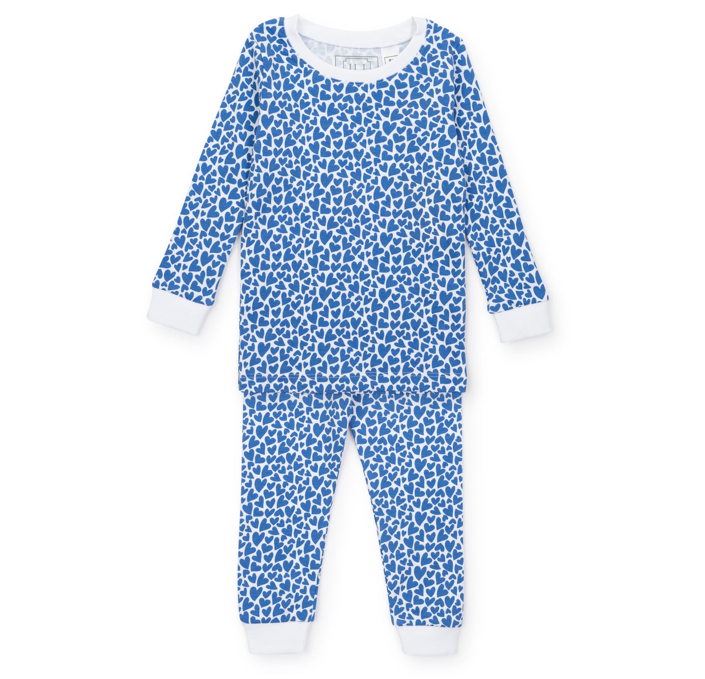 Lila & Hayes - Grayson Pajama Set I Heart You Blue