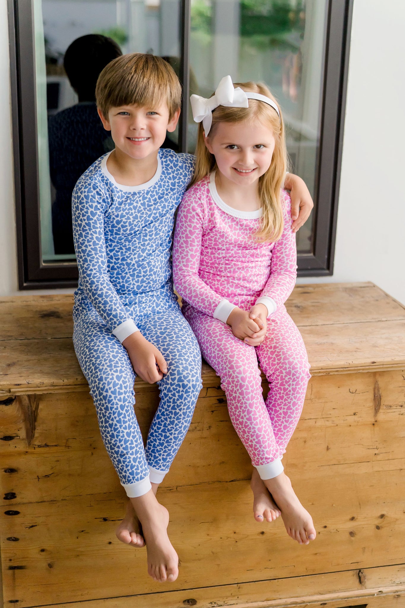 Lila & Hayes - Grayson Pajama Set I Heart You Blue