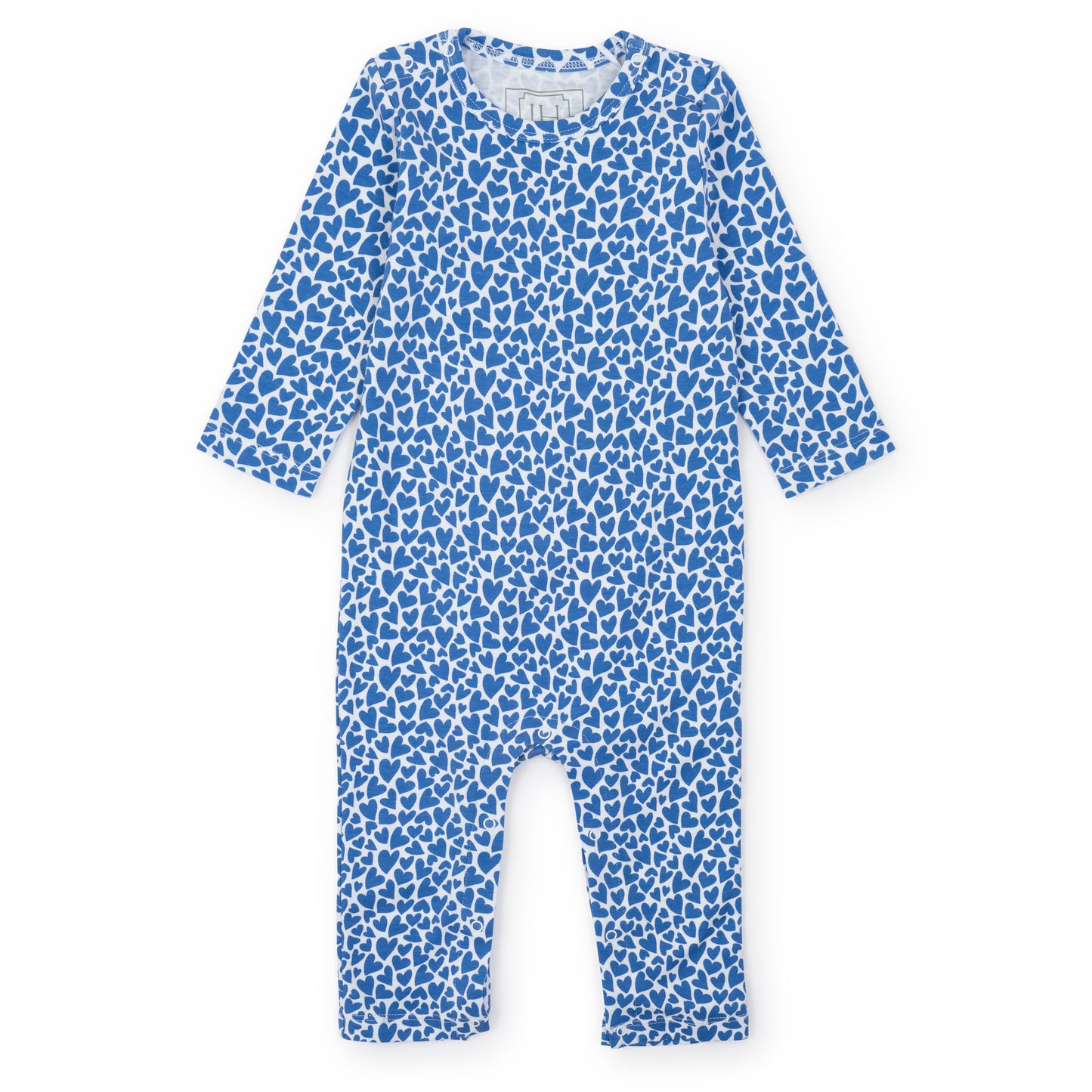 Lila & Hayes - Thompson Romper I Heart You Blue