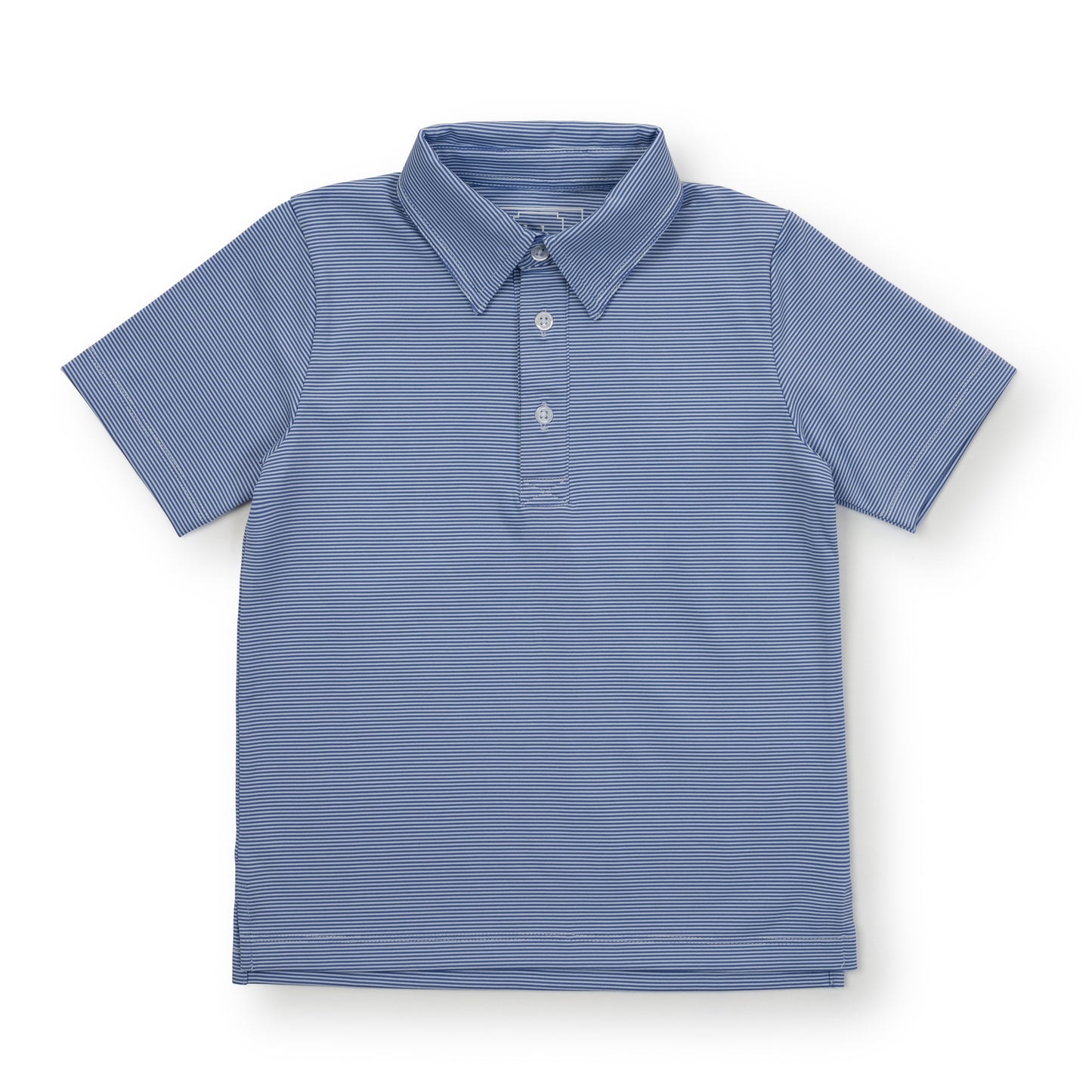 Lila & Hayes - Will Performance Polo Blue/White Stripes