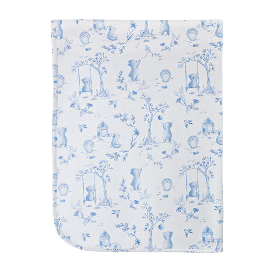 Baby Club Chic - Toile De Jouy Blue Receiving Blanket