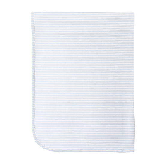 Baby Club Chic - Light Blue Stripes Receiving Blanket