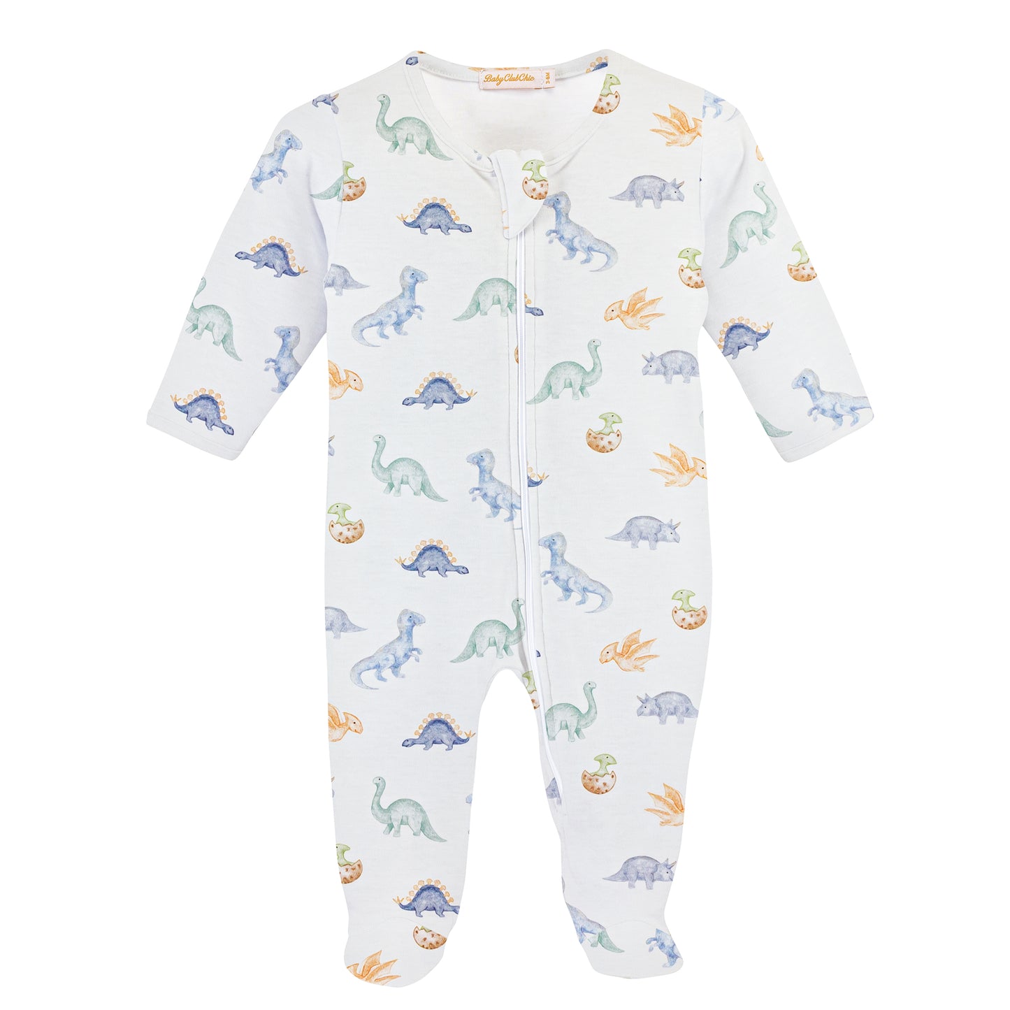 Baby Club Chic - Baby Dinos Zipped Footie