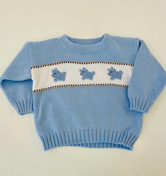 Claver - Blue Sweater Crochet Bunnies