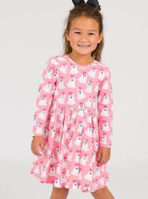 RuffleButts | Ghostie Girls Twirl Dress