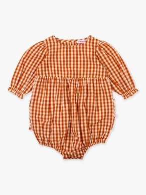 RuffleButts | Classic Rust Gingham Bubble