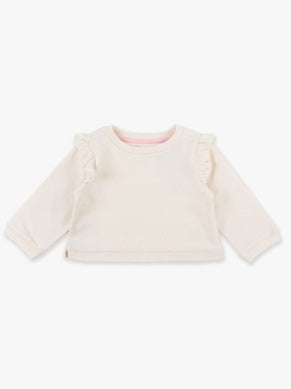 RuffleButts | Ivory Flutter Sweatshirt