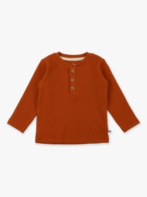 RuggedButts | Rust Waffle Henley