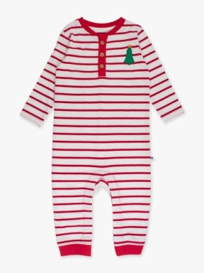 RuggedButts | Christmas Tree Henley Romper
