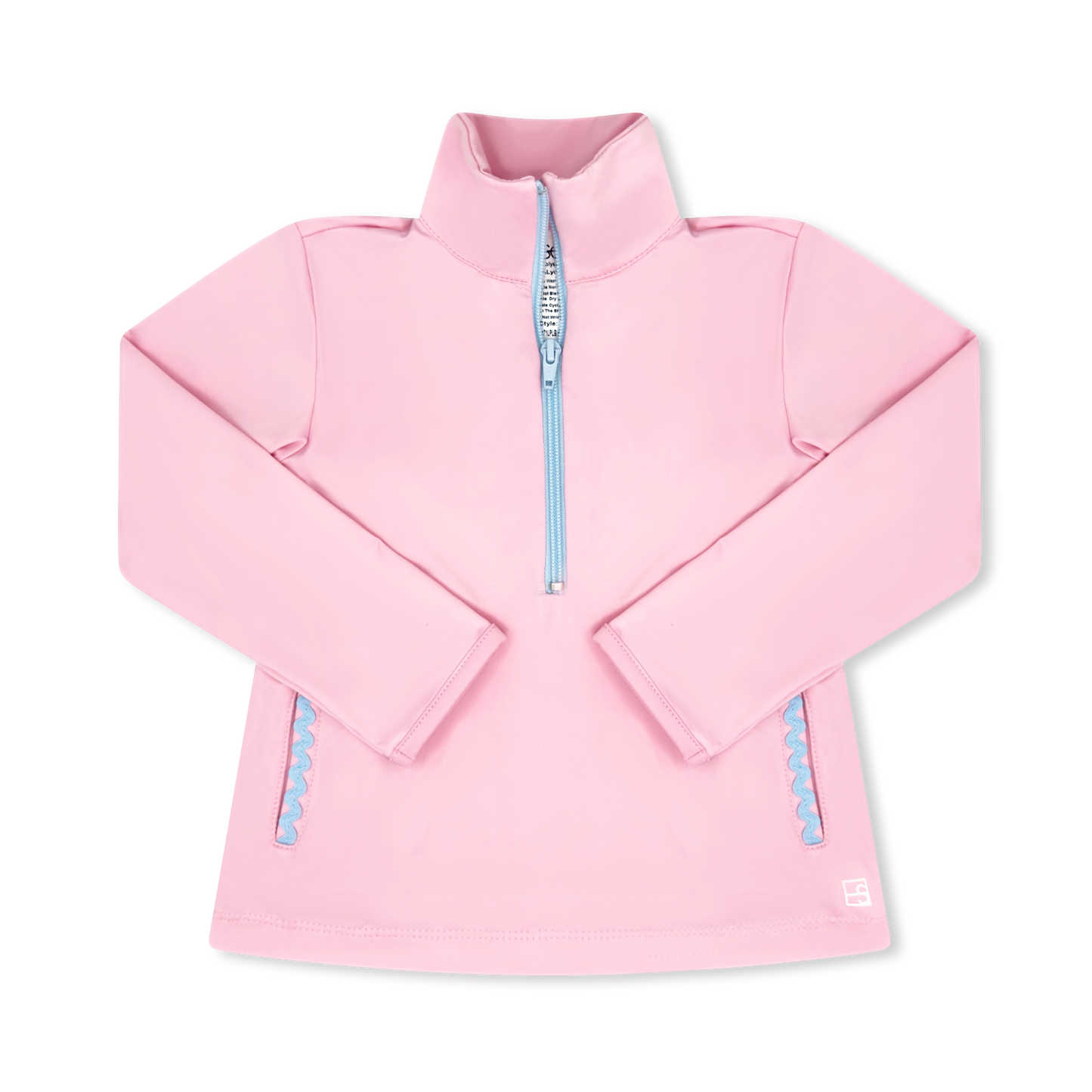 SET - Heather Half Zip Cotton Candy Pink & Blue