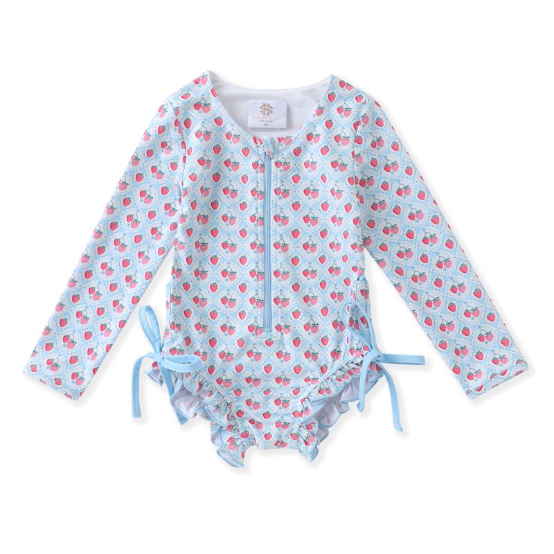 Swoon | Strawberry Rashguard One Piece Swimsuit