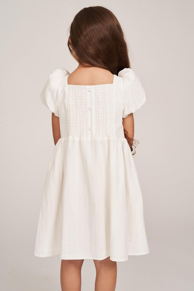 Floraison - The Kylie Girl Dress White