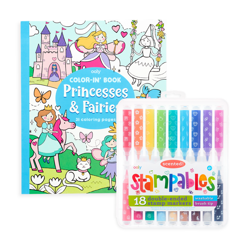 OOLY - Princess & Fairies Stampables Coloring Giftables Pack