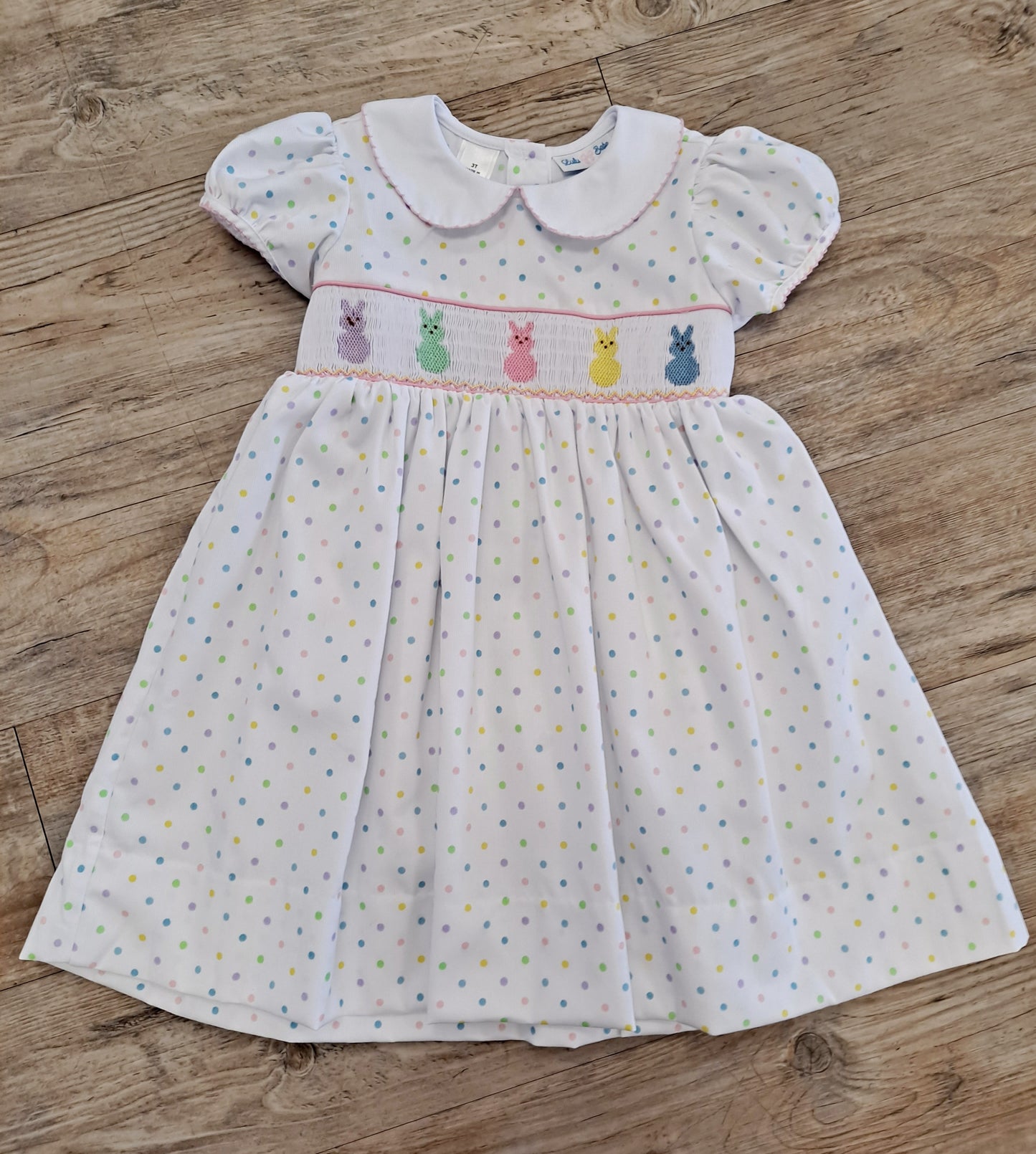 Lulu Bebe - Rose Smock Waist Peep Dress