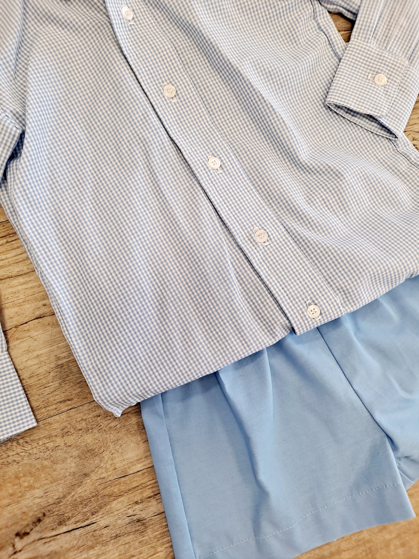Funtasia - Blue Check Shirt/Shorts Set