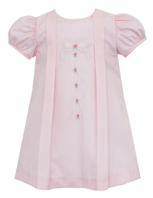 Anavini - Pink Pleats Bow Dress