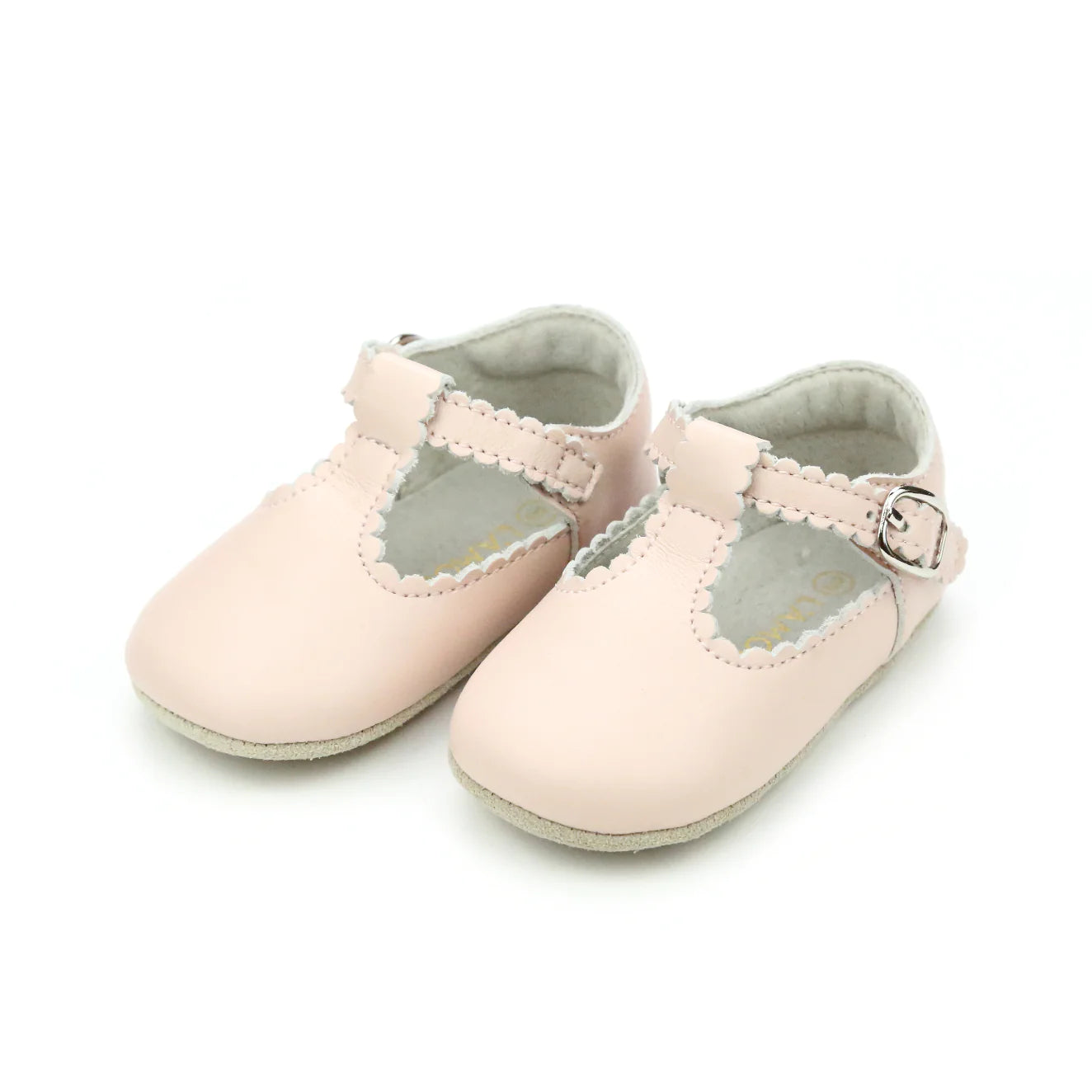 L'Amour - Elodie Scalloped Crib Mary Jane Pink