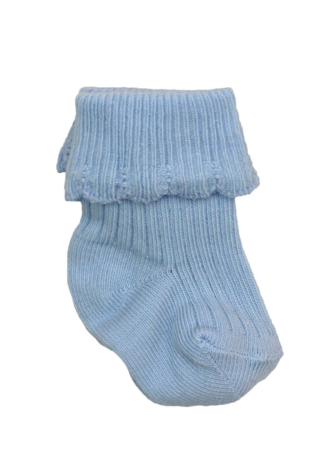 Carlomagno - Newborn Fold Cuff Scottish Yarn Socks