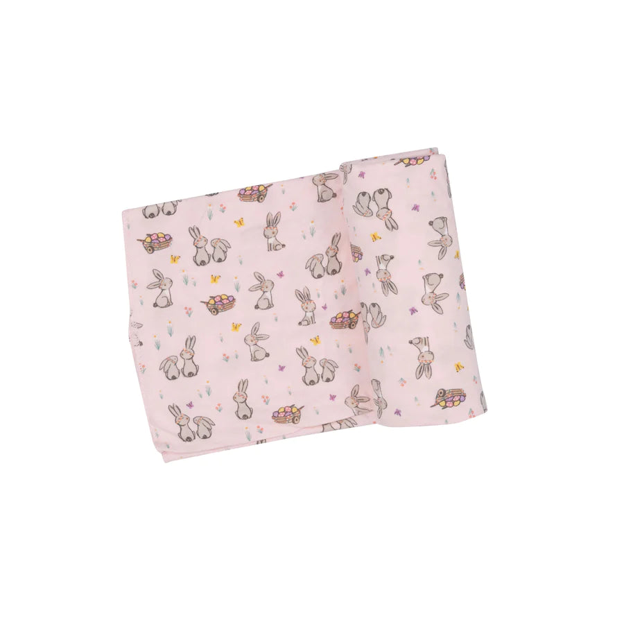 Angel Dear - Pink Bunnies Swaddle Blanket