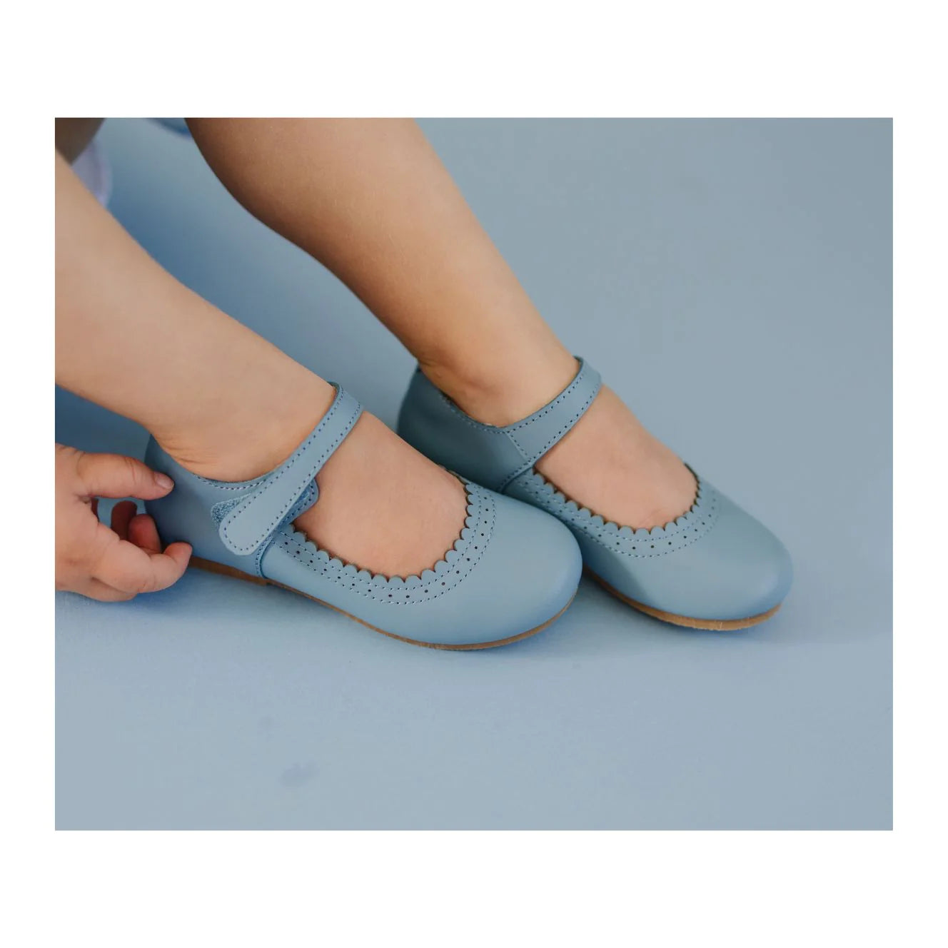 L'Amour - Lucille Scalloped Flat French Blue