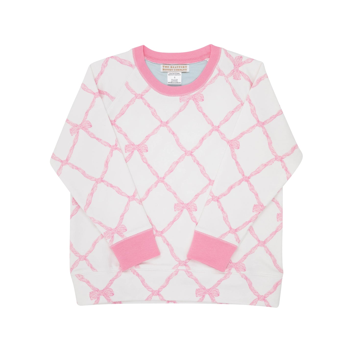 TBBC - Cassidy Comfy Crewneck Belle Meade Bow/Hamptons Hot Pink