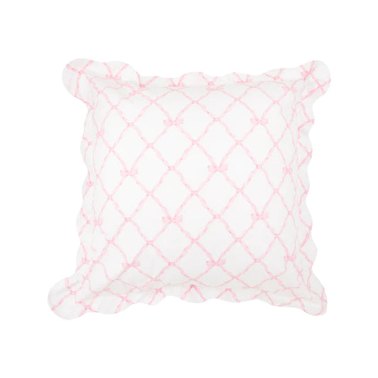 TBBC - Euclid Euro Sham Scallop Border Belle Meade Bow