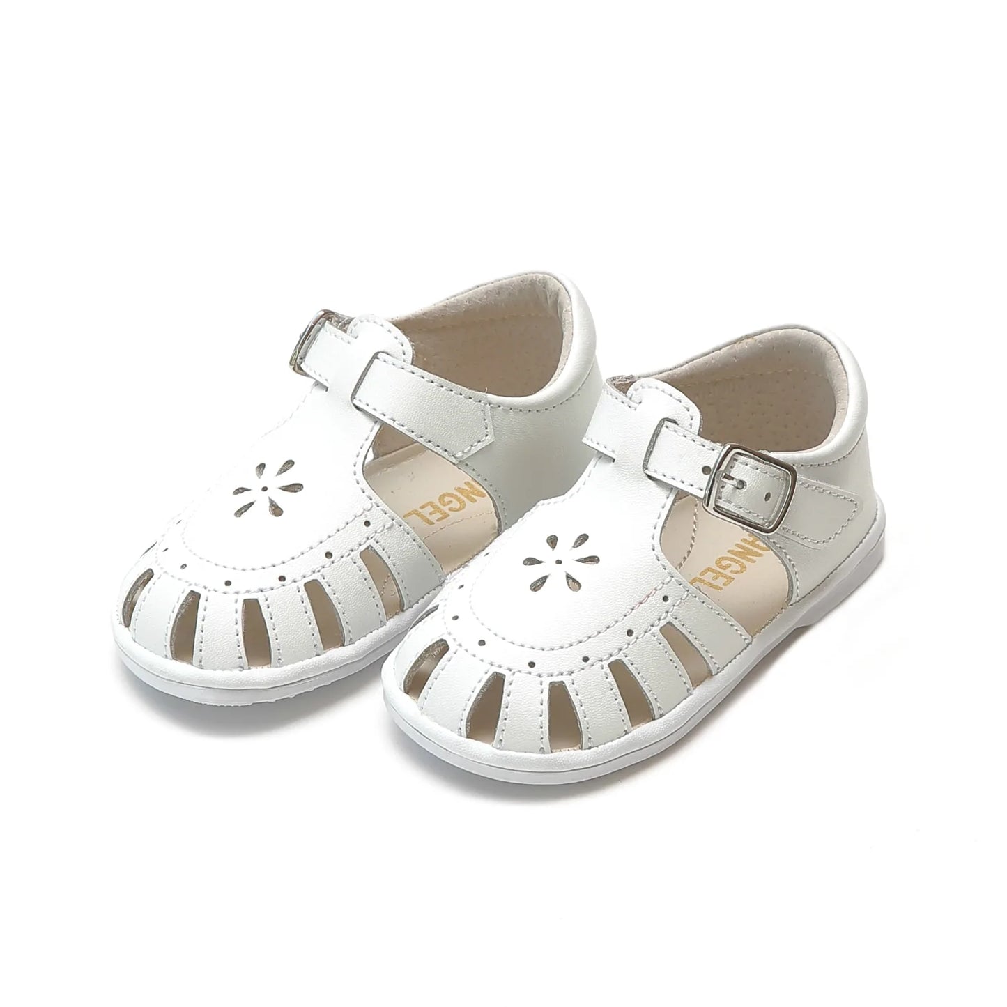 L'Amour - Shelby Baby Caged Sandal White